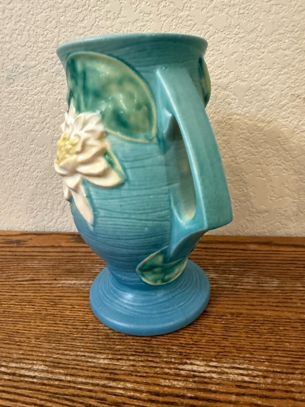 Roseville Pottery Water Lily Vase 78-9 Blue 1943 Vintage MCM Art Deco 9" - Picture 8 of 16